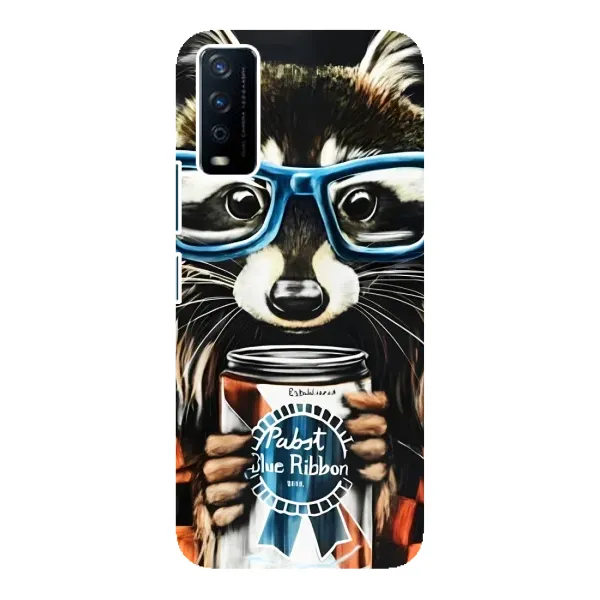 Чехол с рисунком «Енот в очках» для Vivo Y12s Чехол с рисунком «Енот в очках» для Vivo Y12s