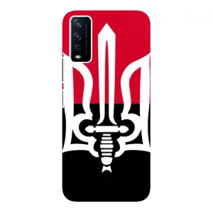 Чехлы УПА (Красно-Чёрный) на ViVO Y12s (Герб Украины)