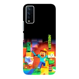 Чехлы для ViVO Y12s (Персонажи Майн Крафт) (Герой Майнкрафт)