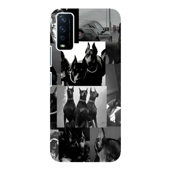 Чехол с рисунком «Коллаж Доберман» для Vivo Y12s Чехол с рисунком «Коллаж Доберман» для Vivo Y12s