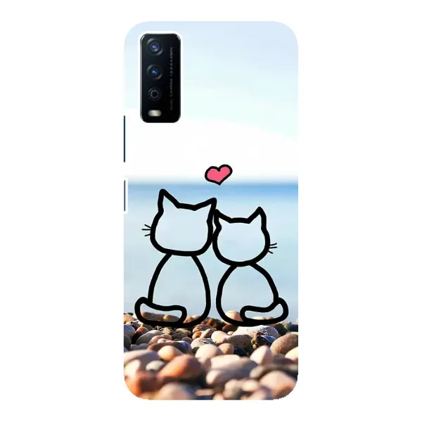 Чехол с рисунком «Котейки» для Vivo Y12s Чехол с рисунком «Котейки» для Vivo Y12s