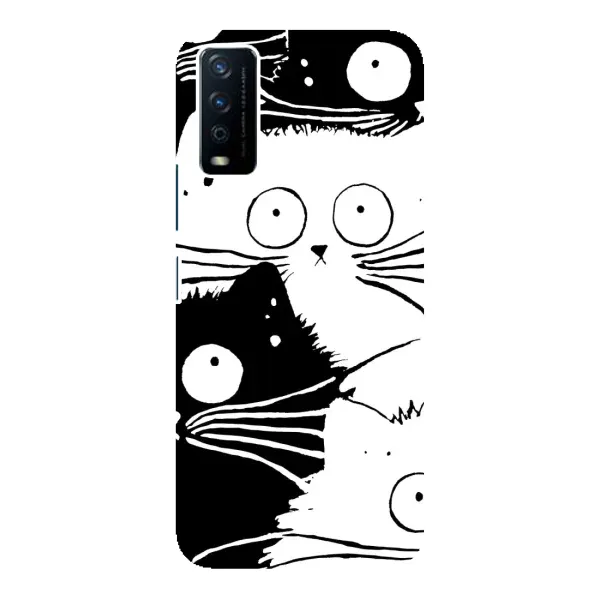 Чехол с рисунком «КОТИКИ» для Vivo Y12s Чехол с рисунком «КОТИКИ» для Vivo Y12s