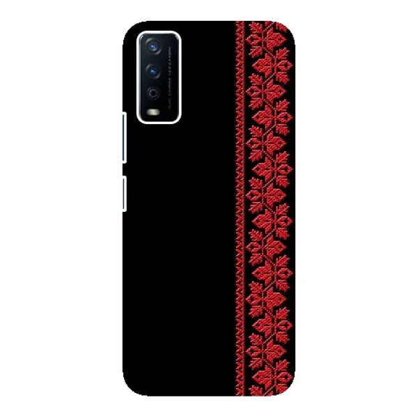 Чехол с рисунком «Красная Вышиванка» для Vivo Y12s Чехол с рисунком «Красная Вышиванка» для Vivo Y12s