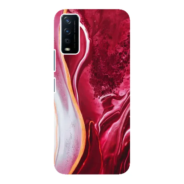 Чехол с рисунком «Красный мрамор» для Vivo Y12s Чехол с рисунком «Красный мрамор» для Vivo Y12s
