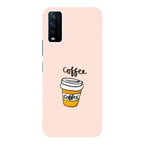 Чехол с изображением вкусной еды для ViVO Y12s (Кружка кофе)