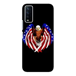Чехол Флаг USA для ViVO Y12s (Крылья США)