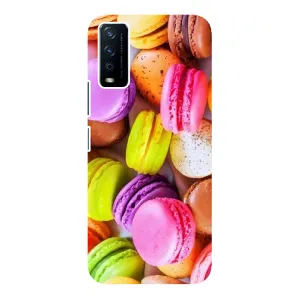 Чехол с изображением вкусной еды для ViVO Y12s (Макаруны)