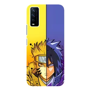 Купить Чехлы на телефон с принтом Anime для ViVO Y12s (Naruto Vs Sasuke)