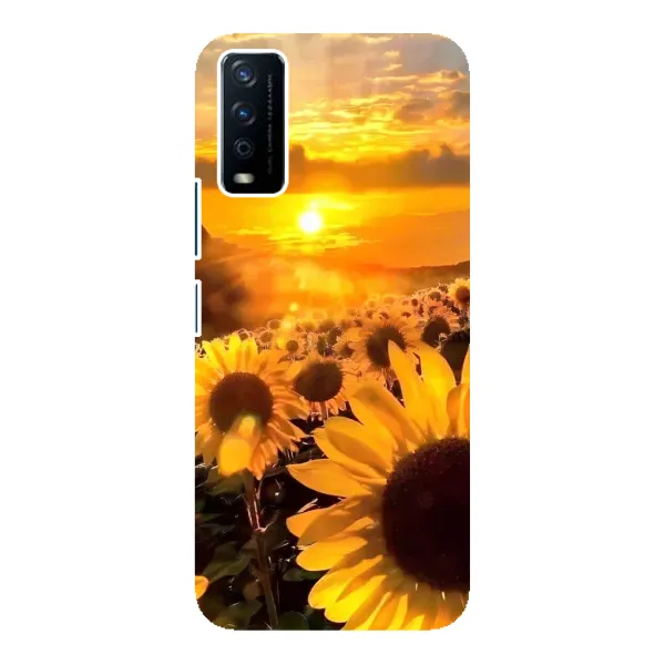 Чехол с рисунком «поле подсолнухов» для Vivo Y12s