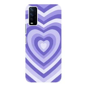 Чохли з тематикою "Маленькі Сердчеки" на ViVO Y12s (Серце фіолет)