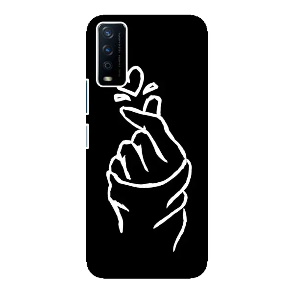 Чехол с рисунком «Сердце на черном» для Vivo Y12s Чехол с рисунком «Сердце на черном» для Vivo Y12s
