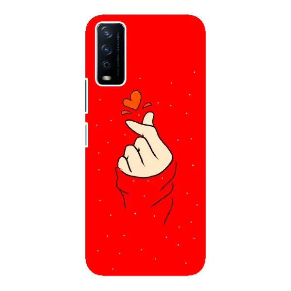 Чехол с рисунком «Сердце на красном» для Vivo Y12s Чехол с рисунком «Сердце на красном» для Vivo Y12s