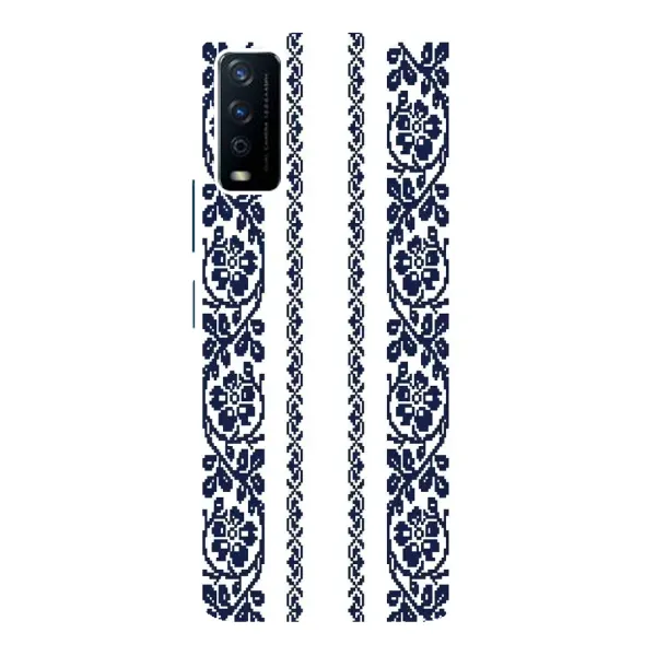 Чехол с рисунком «Синяя вышиванка» для Vivo Y12s Чехол с рисунком «Синяя вышиванка» для Vivo Y12s