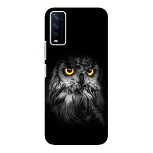 Чохли з принтом СОВИ для ViVO Y12s (Сова на чорному)