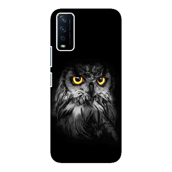 Чехол с рисунком «Сова на чёрном» для Vivo Y12s Чехол с рисунком «Сова на чёрном» для Vivo Y12s