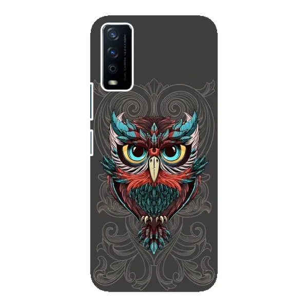 Чехол с рисунком «Сова на сером» для Vivo Y12s Чехол с рисунком «Сова на сером» для Vivo Y12s