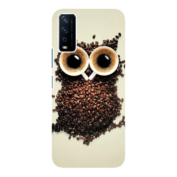 Чехол с рисунком «Сова с зерен кофе» для Vivo Y12s Чехол с рисунком «Сова с зерен кофе» для Vivo Y12s