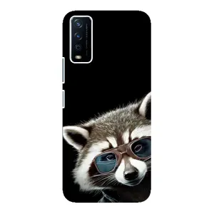 Силіконовий Чохол з Энотами на ViVO Y12s (Стильний Єнот)