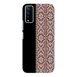 Силиконовый Чехол на ViVO Y12s с картинкой Вышиванки (Стильная вишиванка)