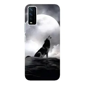 Чохол з Вовком на ViVO Y12s (Вовк і місяць)