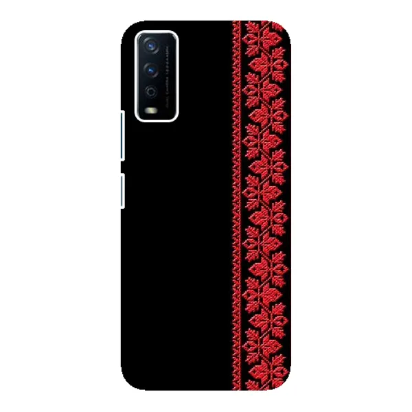 Чехол с рисунком «Вышиванка на черном» для Vivo Y12s Чехол с рисунком «Вышиванка на черном» для Vivo Y12s