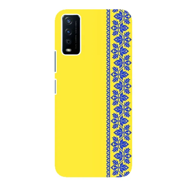 Чехол с рисунком «Вышиванка на желтом» для Vivo Y12s Чехол с рисунком «Вышиванка на желтом» для Vivo Y12s