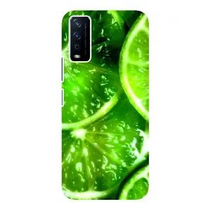 Чехол с изображением вкусной еды для ViVO Y12s (Яркий ЛАЙМ)