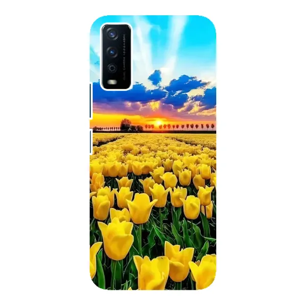 Чехол с рисунком «Желтые тюльпаны» для Vivo Y12s