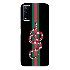 Чехлы Бренд GUCCI для ViVO Y12s (Змей Гуччи)