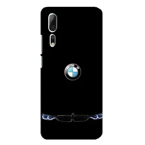 Силіконовий бампер з картинкою машини на ZTE Axon 10 Pro (Чорний BMW)