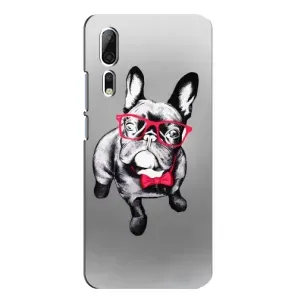 Чехол (ТПУ) Милые собачки для ZTE Axon 10 Pro (Бульдог в очках)