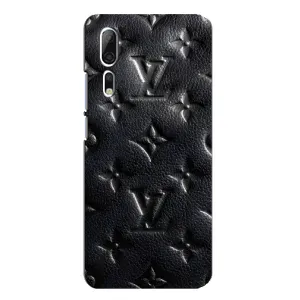 Текстурный Чехол Louis Vuitton для ЗТЕ Аксон 10 Про (Черный ЛВ)