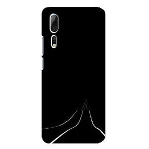 Чехол с картинками на черном фоне для ZTE Axon 10 Pro (Дорога)