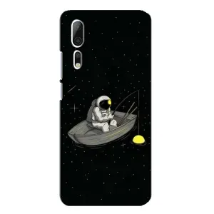 Силіконовый Чохол з принтом "Космонавти" на ZTE Axon 10 Pro (Космонавт на рибалці)