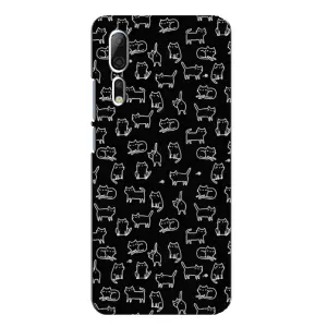 Чохол на тематику: Коти для ZTE Axon 10 Pro (Котики на чорному)