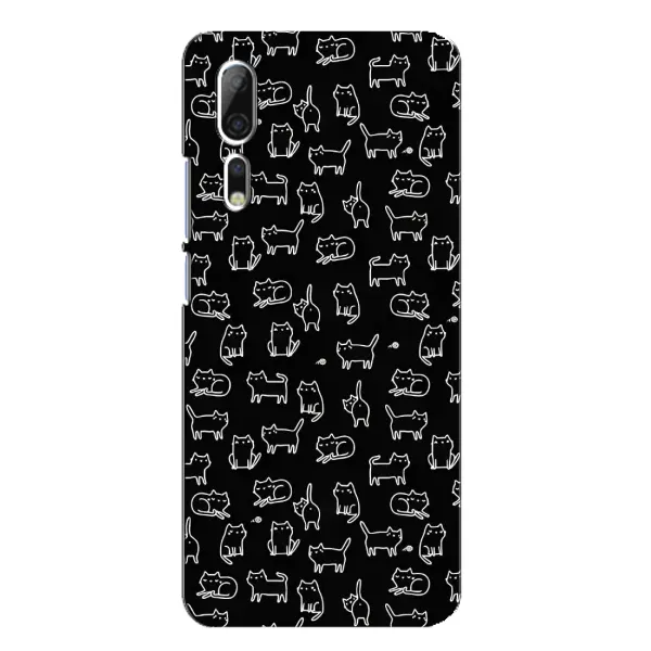 Чехол с рисунком «Котики на черном» для ZTE Axon 10 Pro Чехол с рисунком «Котики на черном» для ZTE Axon 10 Pro