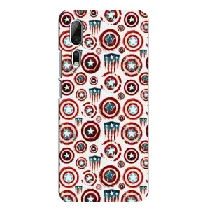 Чехол с Щитом Капитана Америки на ZTE Axon 10 Pro (Марвел щиты)