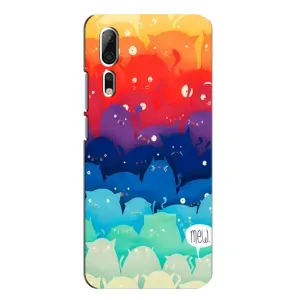 Силіконовий чохол з котиком для ZTE Axon 10 Pro (Mew)
