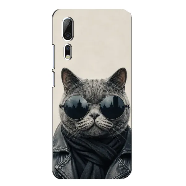 Чехол с рисунком «Модный кот» для ZTE Axon 10 Pro Чехол с рисунком «Модный кот» для ZTE Axon 10 Pro