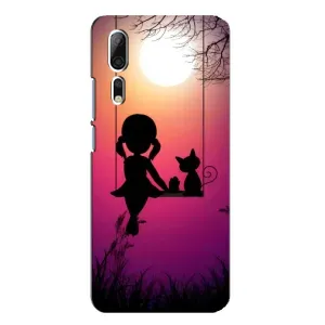 Девчачий Чехол для ZTE Axon 10 Pro (На качели)