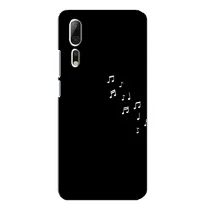 Чехол с картинками на черном фоне для ZTE Axon 10 Pro (Ноты)