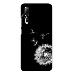 Силіконовий Чохол з кульбабками на ZTE Axon 10 Pro (Кульбабка на чорному)