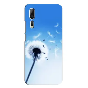 Силіконовий Чохол з кульбабками на ZTE Axon 10 Pro (Кульбабка на блакитному)
