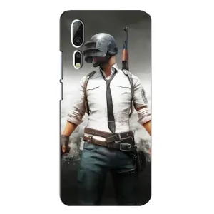 Силиконовый чехол с картинкой "Герой Pubg" на ZTE Axon 10 Pro (Пабг)
