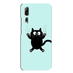 Силіконовий чохол з котиком для ZTE Axon 10 Pro (Падаючий кіт)