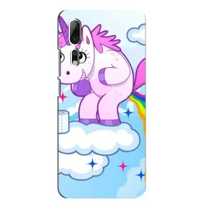 Чехол Unicorn на ZTE Axon 10 Pro (Радуга единорожка)