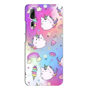 Чехол Unicorn на ZTE Axon 10 Pro (Радуга и Единорог)