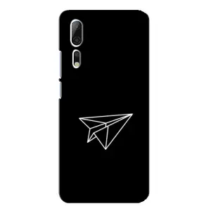 Чехол с картинками на черном фоне для ZTE Axon 10 Pro (Самолетик)