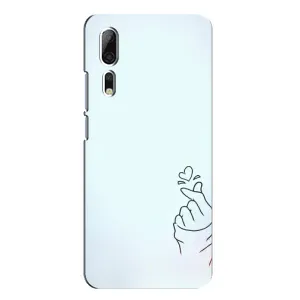 Чехлы (Знак сердечка) на ZTE Axon 10 Pro (Сердце на голубом)