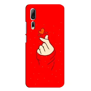 Чехлы (Знак сердечка) на ZTE Axon 10 Pro (Сердце на красном)